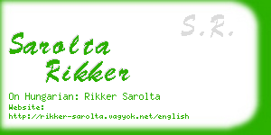 sarolta rikker business card